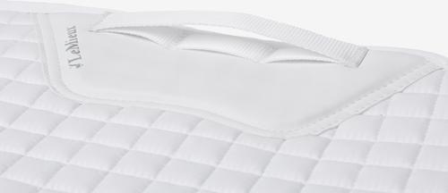 Show full view: LeMieux Cotton Dressage Square Horse Saddle Pad, White, X-Large slide 6 of 7