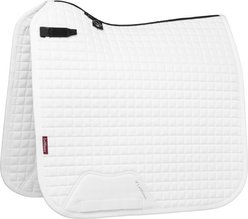 LeMieux Cotton Dressage Square Horse Saddle Pad, White, X-Large