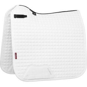 LeMieux Cotton Dressage Square Horse Saddle Pad, White, X-Large