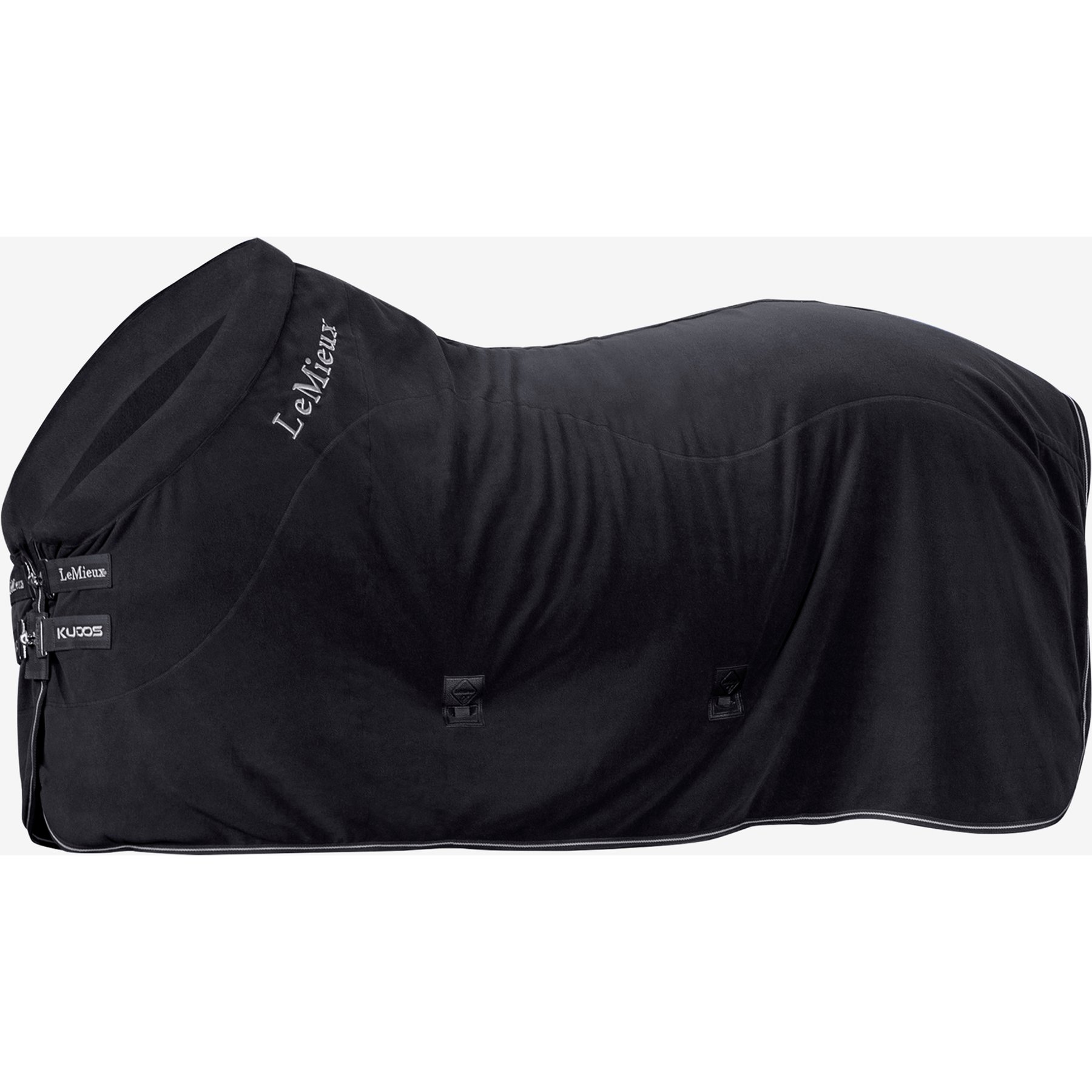 LeMieux Kudos Fleece Cooler Horse Blanket, Black, 84-in