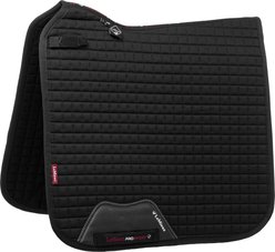 LeMieux Cotton Dressage Square Horse Saddle Pad, Black, Large