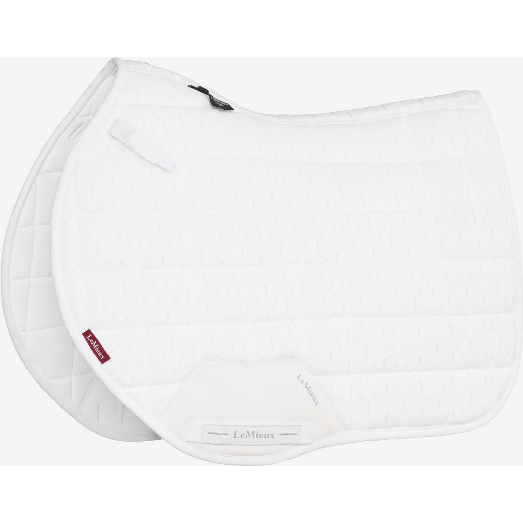 LeMieux 3D Mesh Self-Cool Eurojump Square Horse Saddle Pad, White, Large