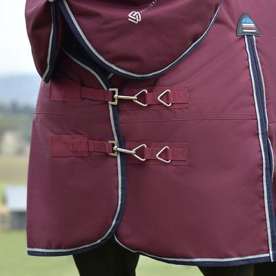 Show full view: WeatherBeeta ComFiTec Essential Detach-A-Neck 220G Horse Turnout, Burgundy/Navy, 75-in slide 2 of 6