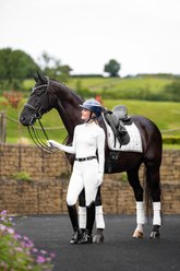 LeMieux Loire Dressage Square Horse Saddle Pad, White, Small/Medium slide 2 of 4