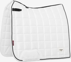 LeMieux Loire Dressage Square Horse Saddle Pad, White, Large slide 1 of 4