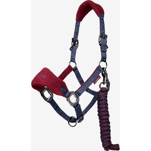 LeMieux Vogue Horse Halter & Leadrope, Burgundy, Pony