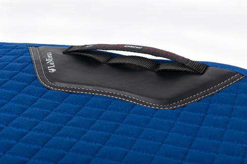 Show full view: LeMieux Suede Dressage Square Horse Saddle Pad, Benetton Blue, Small/Medium slide 3 of 9