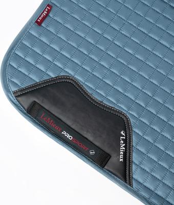 Show full view: LeMieux Suede Dressage Square Horse Saddle Pad, Ice Blue, Large slide 9 of 9