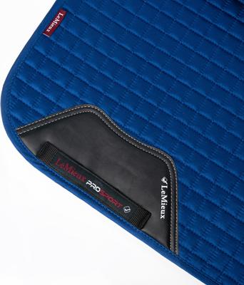 Show full view: LeMieux Suede Dressage Square Horse Saddle Pad, Benetton Blue, Small/Medium slide 8 of 9