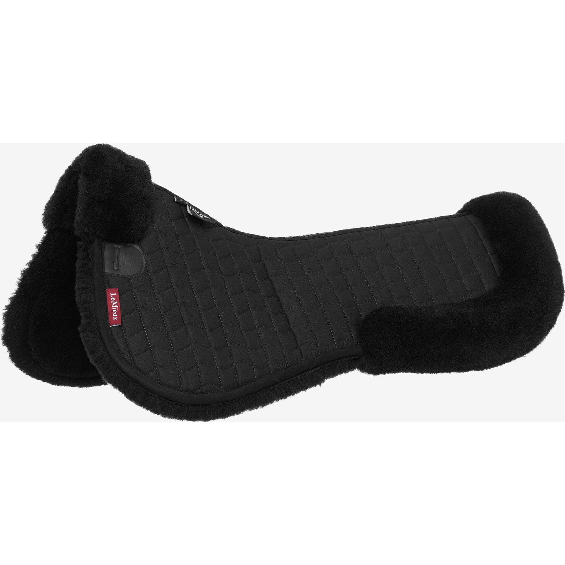 LeMieux Merino+ Half Horse Saddle Pad, Black/Black, Large