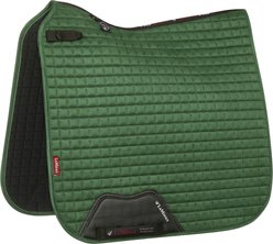 LeMieux Suede Dressage Square Horse Saddle Pad, Hunter Green, Small/Medium