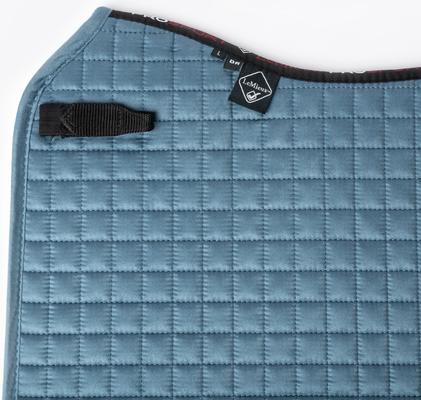 Show full view: LeMieux Suede Dressage Square Horse Saddle Pad, Ice Blue, Large slide 6 of 9