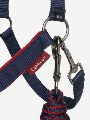 Show full view: LeMieux Vogue Horse Halter & Leadrope, Burgundy, Pony slide 6 of 8