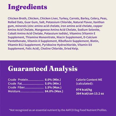 Show full view: Halo Holistic Chicken Recipe in Broth Adult Canned Dog Food, 13.2-oz can, case of 6 slide 6 of 8