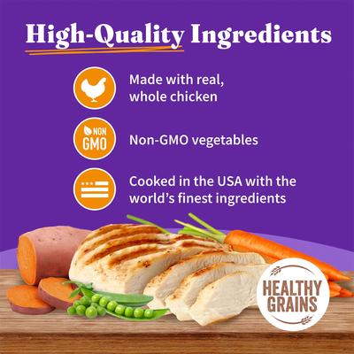 Show full view: Halo Holistic Chicken Recipe in Broth Adult Canned Dog Food, 13.2-oz can, case of 6 slide 3 of 8