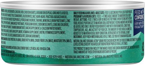 Show full view: Natural Balance Original Ultra Grain-Free Chicken Recipe Canned Cat Food, 5.5-oz can, case of 24 slide 4 of 10