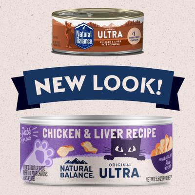 Show full view: Natural Balance Ultra Premium Chicken & Liver Pate Formula Canned Cat Food, 5.5-oz, case of 24 slide 3 of 11