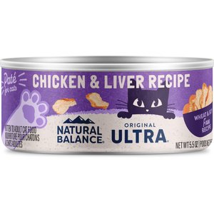 Natural Balance Ultra Premium Chicken & Liver Pate Formula Canned Cat Food, 5.5-oz, case of 24