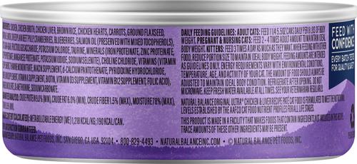 Show full view: Natural Balance Ultra Premium Chicken & Liver Pate Formula Canned Cat Food, 5.5-oz, case of 24 slide 5 of 11