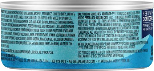 Show full view: Natural Balance Ultra Premium Tuna with Shrimp Formula Canned Cat Food, 5.5-oz, case of 24 slide 5 of 11