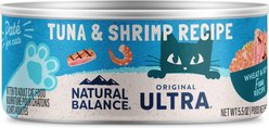Natural Balance Ultra Premium Tuna with Shrimp Formula Canned Cat Food, 5.5-oz, case of 24