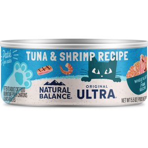 Natural Balance Ultra Premium Tuna with Shrimp Formula Canned Cat Food, 5.5-oz, case of 24