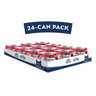 Show full view: Natural Balance Ultra Premium Salmon Formula Canned Cat Food, 5.5-oz, case of 24 slide 4 of 11