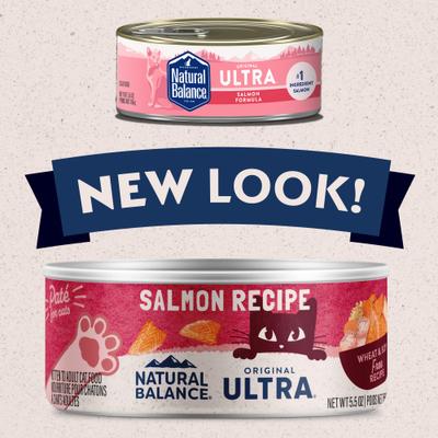 Show full view: Natural Balance Ultra Premium Salmon Formula Canned Cat Food, 5.5-oz, case of 24 slide 3 of 11