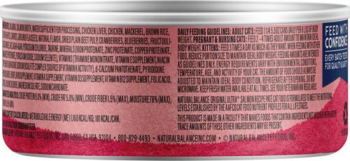Show full view: Natural Balance Ultra Premium Salmon Formula Canned Cat Food, 5.5-oz, case of 24 slide 5 of 11