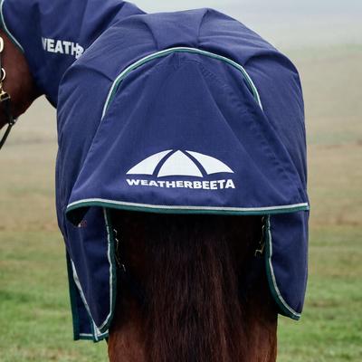 Show full view: WeatherBeeta ComFiTec Plus Dynamic Detach-A-Neck 360G Horse Turnout, Navy/Forest Green, 81-in slide 7 of 8