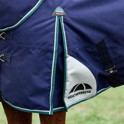 Show full view: WeatherBeeta ComFiTec Plus Dynamic Detach-A-Neck 360G Horse Turnout, Navy/Forest Green, 81-in slide 5 of 8