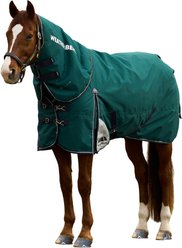 WeatherBeeta ComFiTec Plus Dynamic Detach-A-Neck 220G Horse Turnout, Forest Green/Navy, 84-in slide 2 of 9