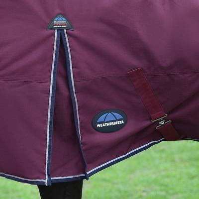 Show full view: WeatherBeeta ComFiTec Essential Standard Neck 0G Horse Turnout, Burgundy/Navy, 48-in slide 5 of 9