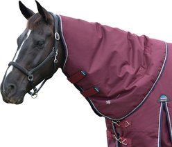WeatherBeeta ComFiTec Essential Neck Cover 0G Horse Turnout, Burgundy/Navy, Small slide 2 of 2
