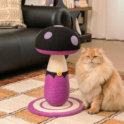 Show full view: Happy & Polly Mushroom Series Sisal Cat Scratcher Toy, Purple, Large slide 4 of 11