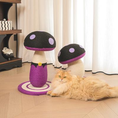 Show full view: Happy & Polly Mushroom Cat Scratcher Toy, Purple, Set of 2, Purple slide 7 of 10