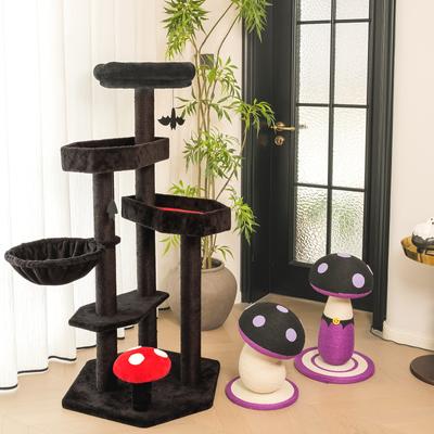 Show full view: Happy & Polly Mushroom Cat Scratcher Toy, Purple, Set of 2, Purple slide 5 of 10