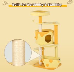 Happy & Polly Tranformable Cheese 53.2-in Fleece Cat Tree & Condo slide 2 of 9
