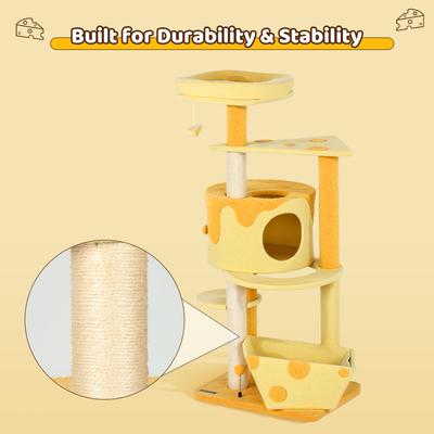 Show full view: Happy & Polly Tranformable Cheese 53.2-in Fleece Cat Tree & Condo slide 6 of 9