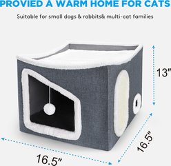 Invenho Indoor Heated Cat House, Grey, Medium slide 2 of 7
