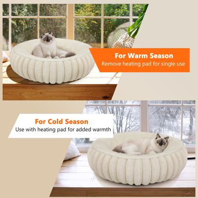 Show full view: Invenho Rabbit Flannel Heated Cat & Dog Bed, 20-in x 12-in, White slide 9 of 9
