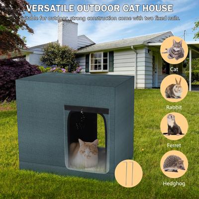 Show full view: Invenho Fine Wire Cat House with Double Door, Black, 20-in x 17-in slide 3 of 8