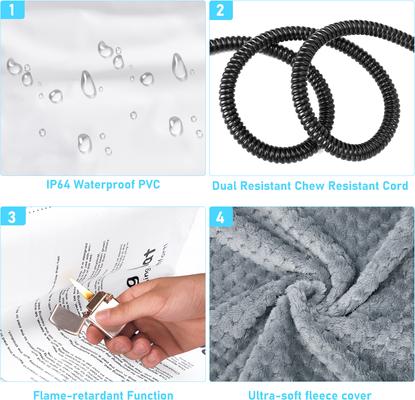 Show full view: Invenho Heated Dog & Cat Bed, Grey, X-Large slide 8 of 10