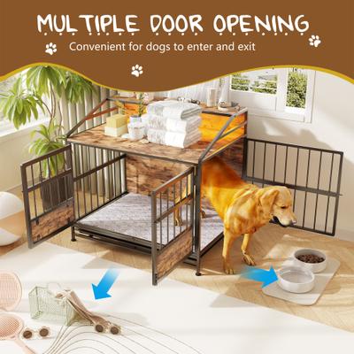 Show full view: jansno Multi-function Furniture Style Dog Crate with Storage slide 5 of 8
