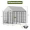 Show in main carousel: jansno Outdoor Metal Dog Pen with Roof Cover, Black slide 7 of 7