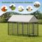 Show in main carousel: jansno Outdoor Metal Dog Pen with Roof Cover, Black slide 4 of 7