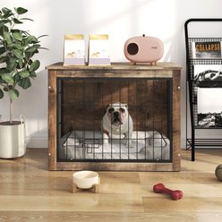 jansno Double Door Wooden Indoor Furniture Style Dog Crate slide 2 of 5