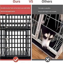 jansno Heavy Duty Dog Crate with Lockable Wheels slide 2 of 5