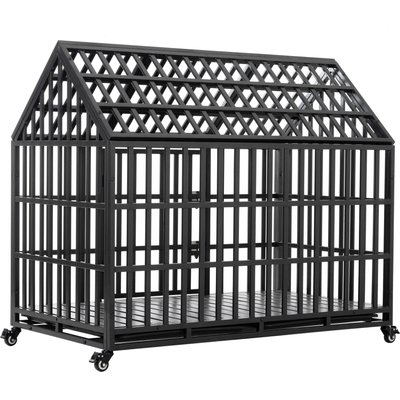 jansno jansno Heavy Duty Dog Crate with Lockable Wheels