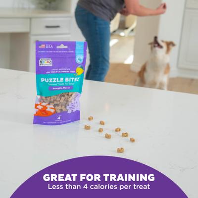 Show full view: Outward Hound by Nina Ottosson Puzzle Bitez Pumpkin Flavored Dog Treats, 7.5-oz bag slide 5 of 10